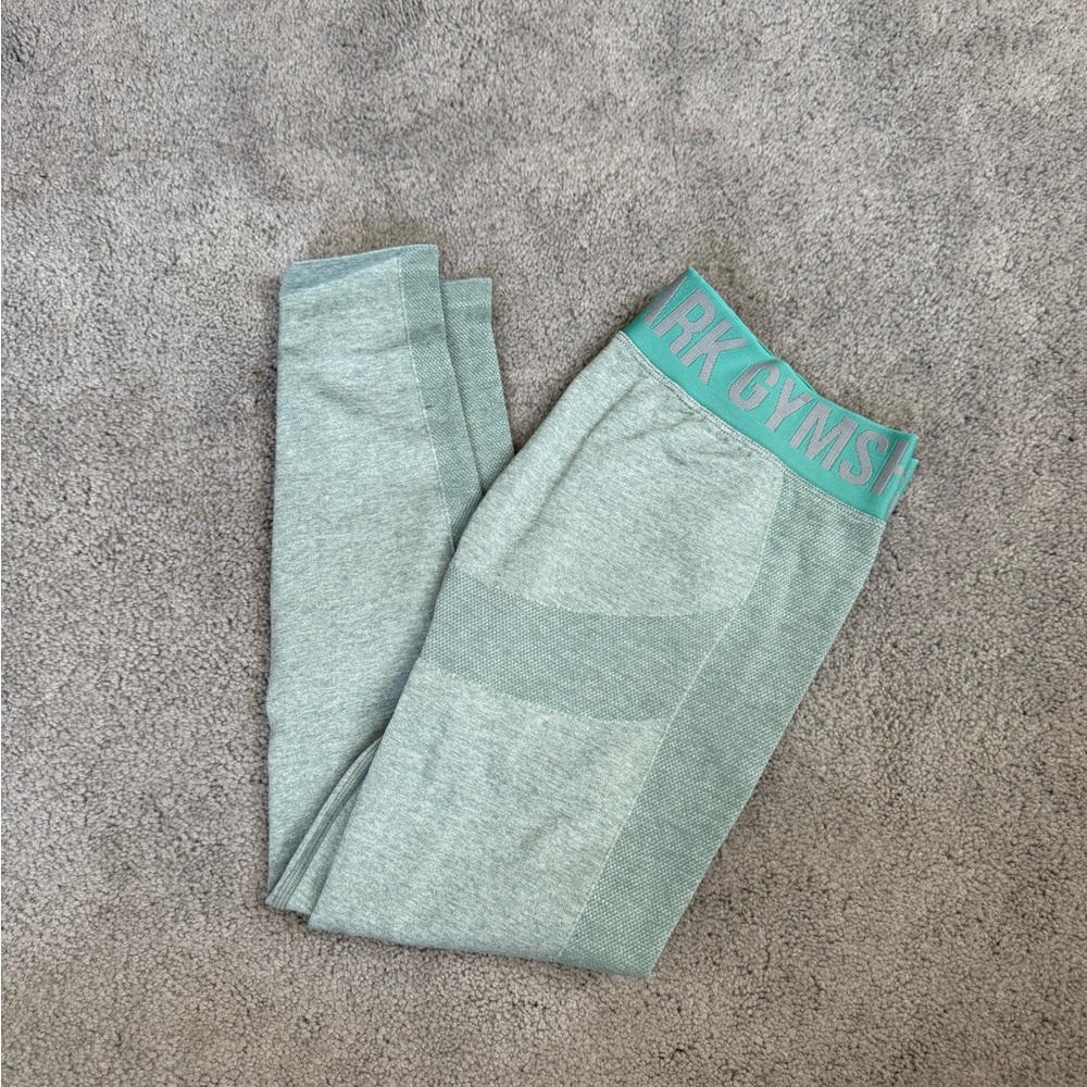 Gymshark Blue and Green High-Waisted Leggings